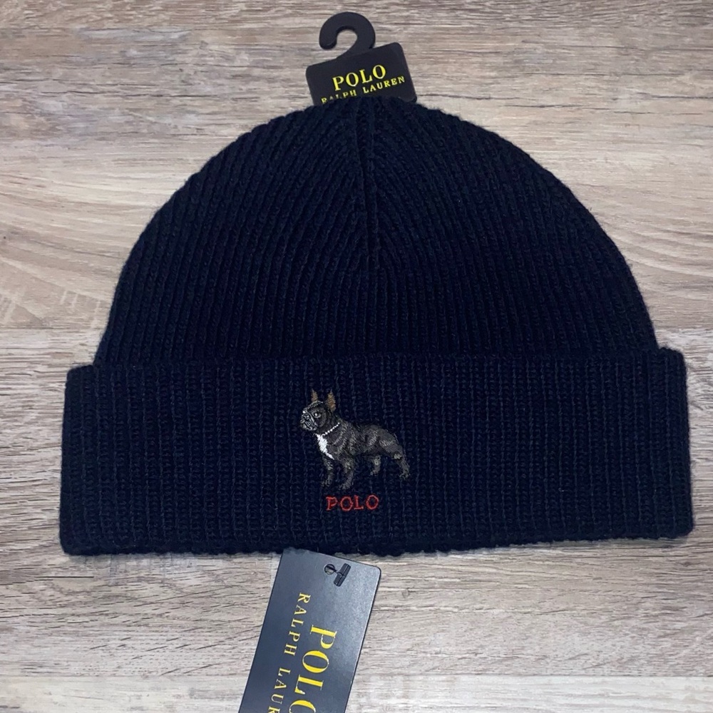 Polo Ralph Lauren French Bulldog Knit Cuff Hat